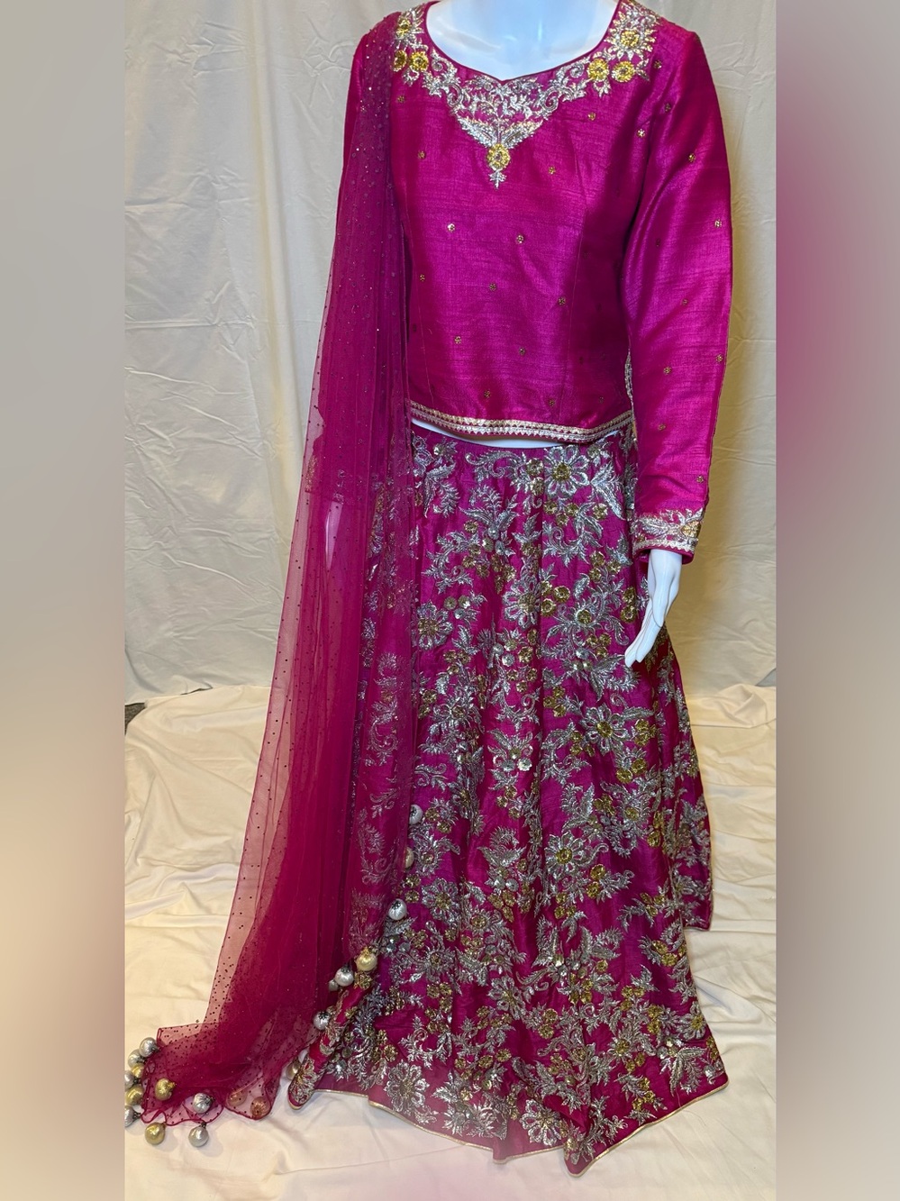 Indian bridal sangeet Lehenga Set with Dupatta